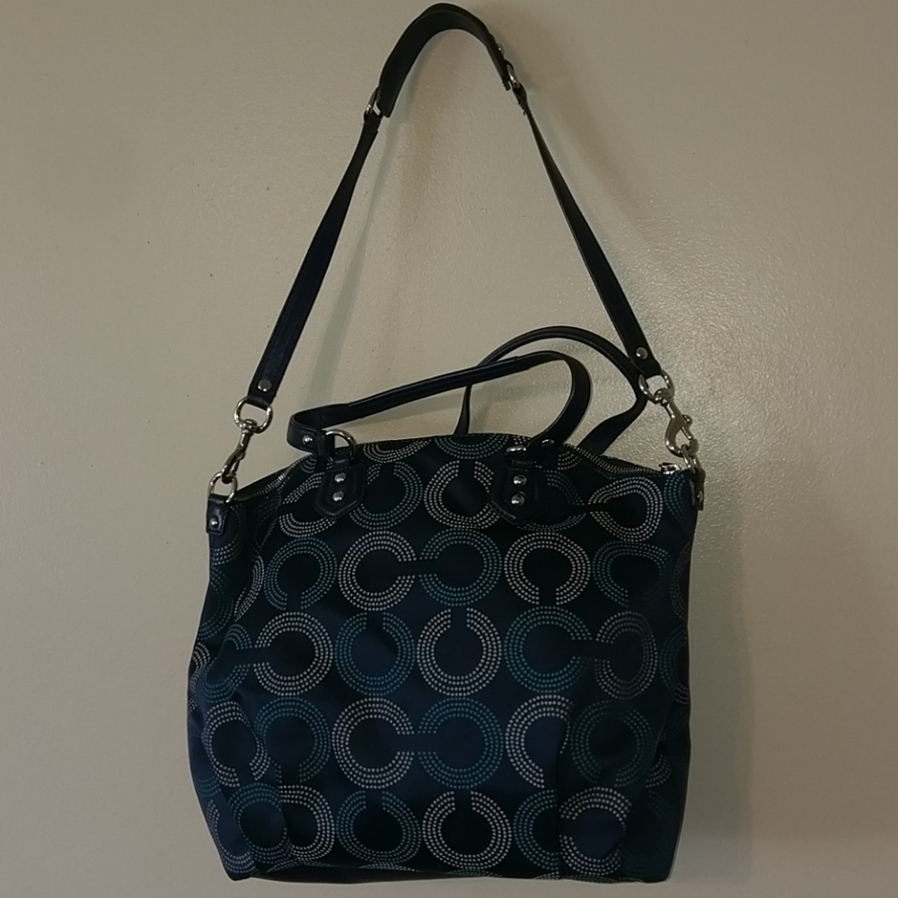 COACH ASHLEY DOTTED OP ART NORTH/SOUTH SAT… - Picture 4 of 8